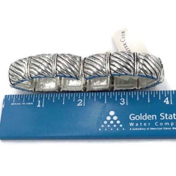 Charter Club Silver Tone Stretch Bracelet NEW - Picture 5 of 6